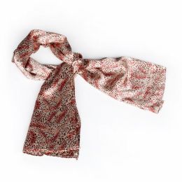 Blando Simple & Decent Warm Pink Tone Background Leopard Print Fashion Silk Scarf/Wrap/Shawl(Small)