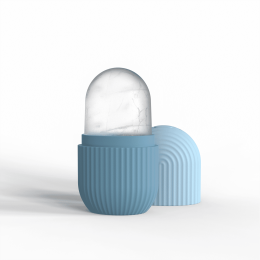 Ice Face Roller; Ice Roller Silicone Cube For Face And Eye; Ice Mold For Face; Reusable Face Massage; Facial Beauty Ice Roller; Ice Mold For Face (Color: Blue)